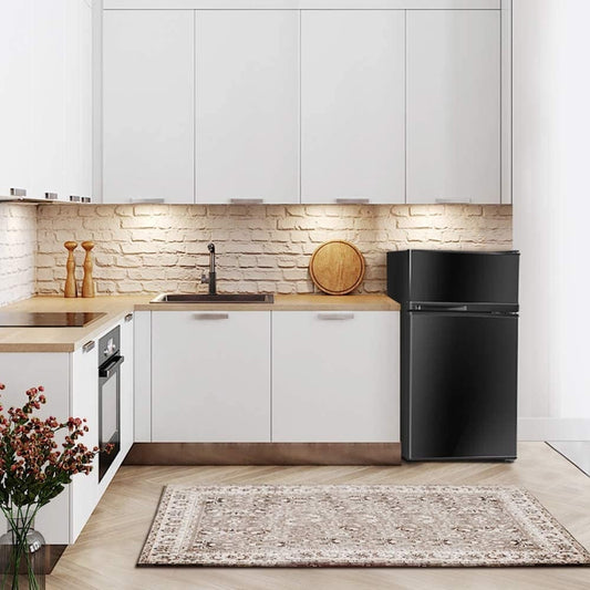 Compact Refrigerator, 2 Doors, Cold-Rolled Sheet, Black Refrigerators Black at Gallery Canada