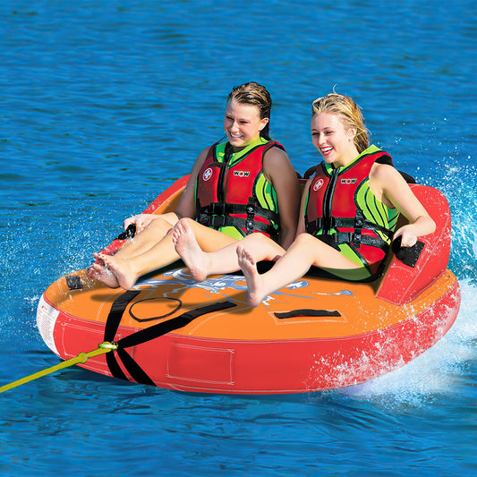 2 Person Inflatable Towable Tube, Orange Water Sports Orange at Gallery Canada
