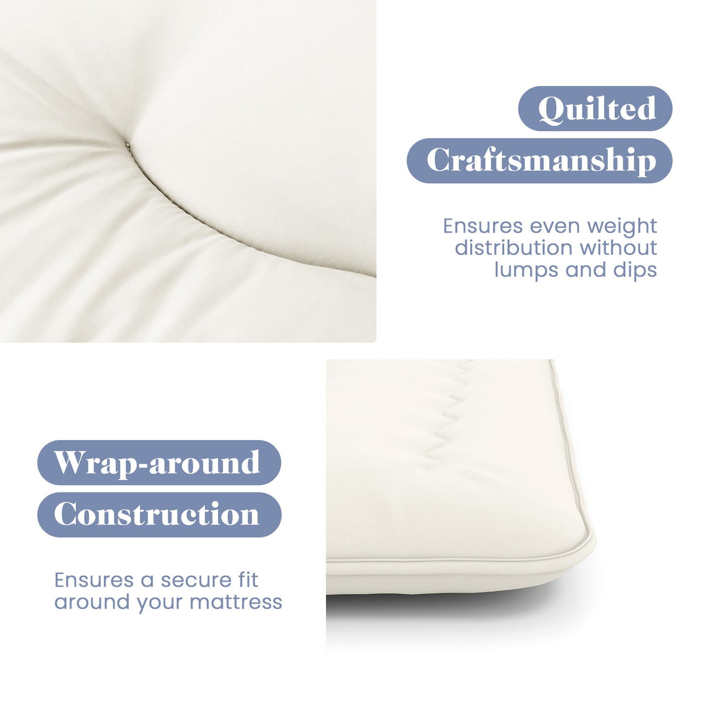 Queen/King/Twin/Full Futon Mattress Floor Sleeping Pad with Washable Cover Beige-King Size, Beige Mattresses at Gallery Canada