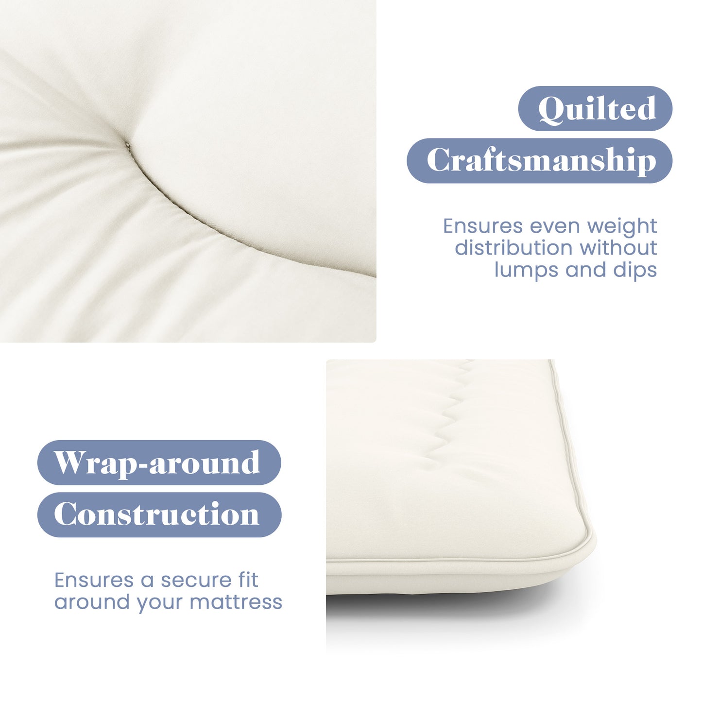 Queen/King/Twin/Full Futon Mattress Floor Sleeping Pad with Washable Cover Beige-Full Size, Beige Mattresses at Gallery Canada