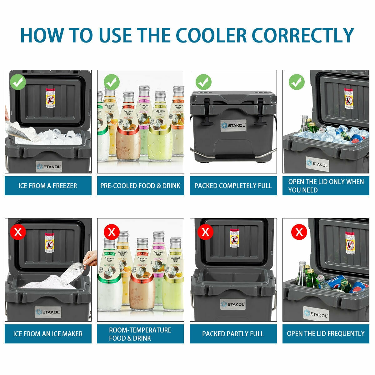 16 Quart Portable Insulated Ice Cooler, 24-Can Capacity, Gray Wine & Beverage Coolers at Gallery Canada