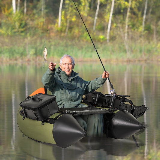 Portable Fishing Boat, 3 Detachable Storage Boxes, Green Surfing Green at Gallery Canada