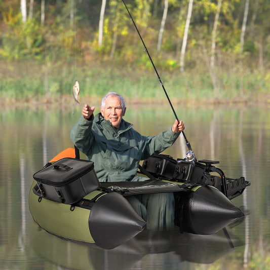 Portable Fishing Boat, 3 Detachable Storage Boxes, Green Surfing Green at Gallery Canada