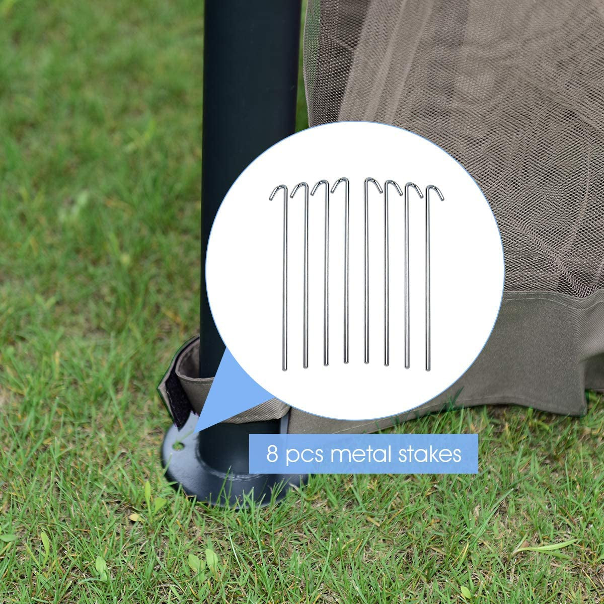 11.5 x 11.5 Feet Fully Enclosed Outdoor Gazebo, Brown