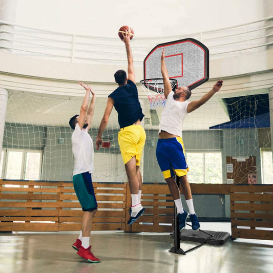 43 Inch Adjustable Basketball Hoop, Indoor Outdoor, Black Sport Equipments Black at Gallery Canada
