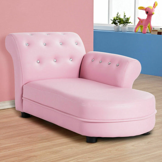 Armrest Relax Chaise Lounge Kids Sofa, Pink Kids Chairs & Seating Pink at Gallery Canada