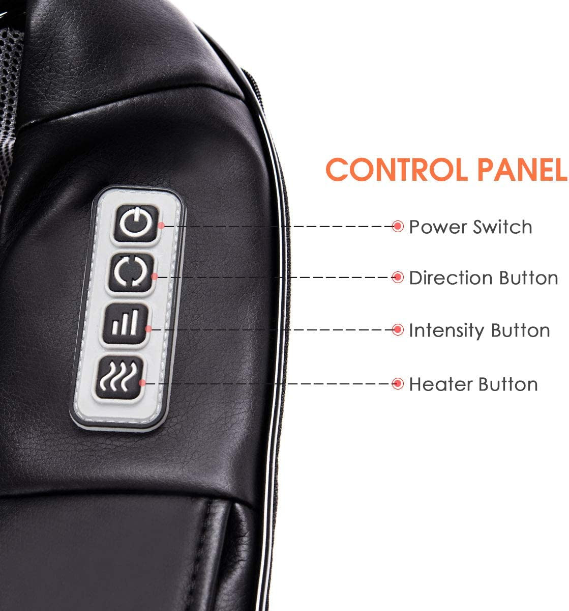 Electric Back and Neck Kneading Shoulder Massager with Heat Straps, Black Back Massager at Gallery Canada