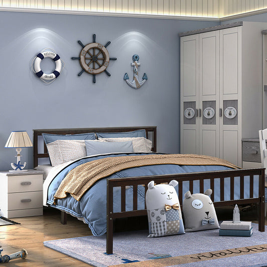Wood Bed Frame With Headboard And Footboard, Black Simple Bed Frame Black at Gallery Canada