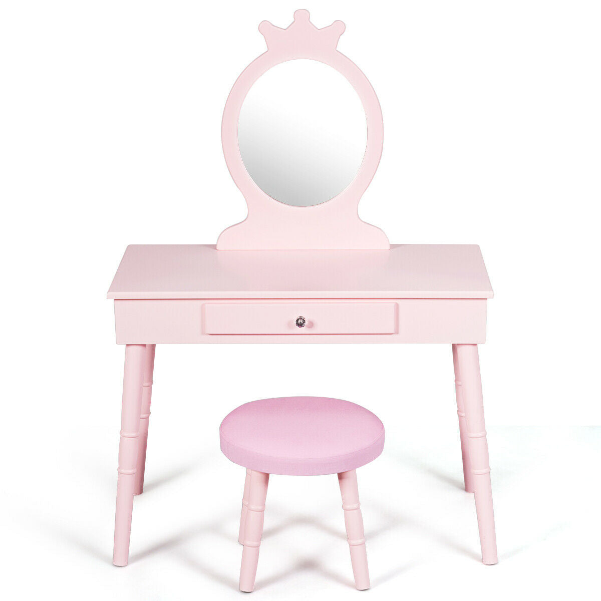 Kids Vanity Makeup Table and Chair Set Make Up Stool, Pink Kids Vanities at Gallery Canada