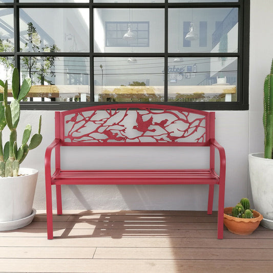 Mobilier d'extérieur pour banc de jardin, patio, parc, cour, rouge