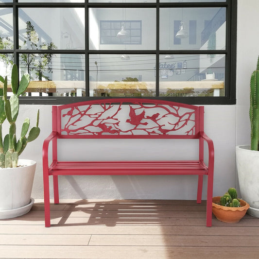 Patio Garden Bench, Outdoor Furniture, Red Outdoor Benches Red at Gallery Canada