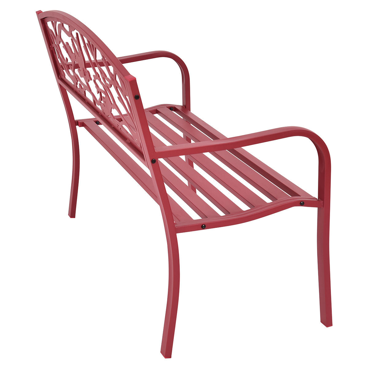 Mobilier d'extérieur pour banc de jardin, patio, parc, cour, rouge