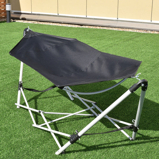 Portable Folding Steel Frame Hammock with Bag, Black Hammocks Black at Gallery Canada