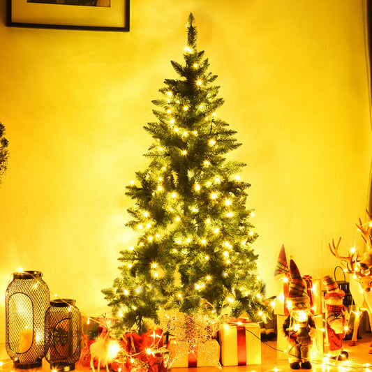 Pre-Lit Artificial Half Christmas Tree, 5 ft, Green Christmas Tree Green at Gallery Canada