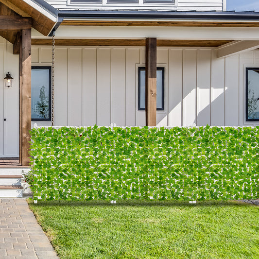 120 x 40 Inch Artificial Ivy Privacy Fence Faux Ivy Vines Covering, Light Green Decorative Fencing & Flooring Light Green at Gallery Canada