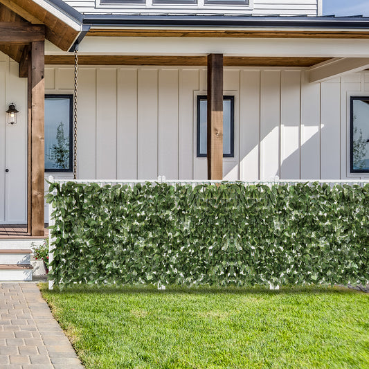 Artificial Lily Leaf Privacy Fence, Green Faux Plants Green at Gallery Canada