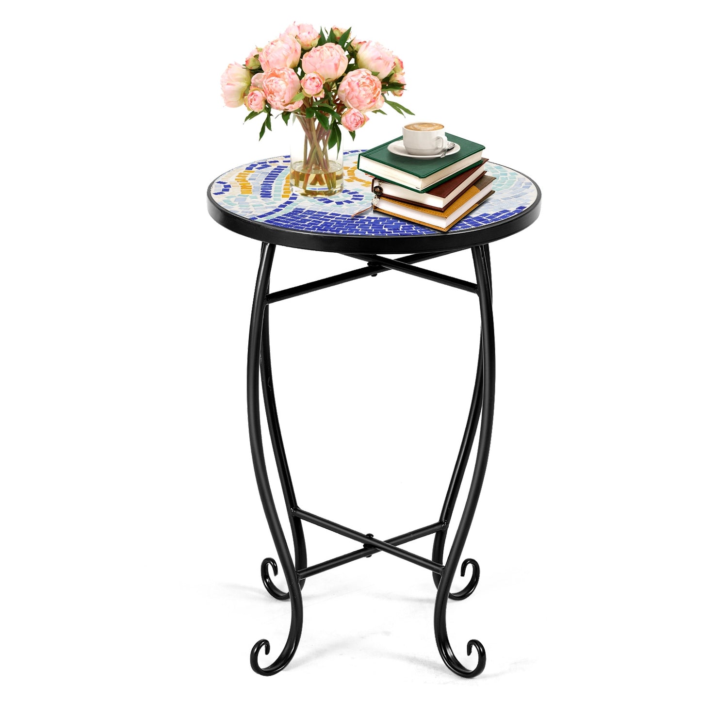 Steel Accent Plant Stand, Table, Cobalt, Navy