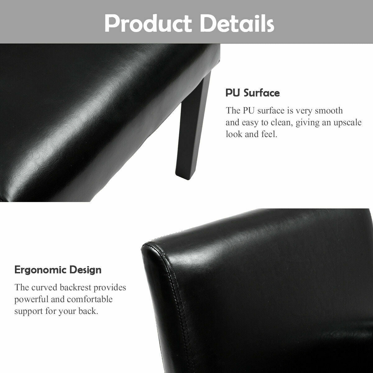 Modern PU Leather Executive Arm Chair Sofa, Black Accent Chairs at Gallery Canada