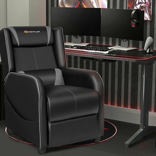 Home Massage Gaming Recliner Chair, Gray Gaming Chairs Gray at Gallery Canada