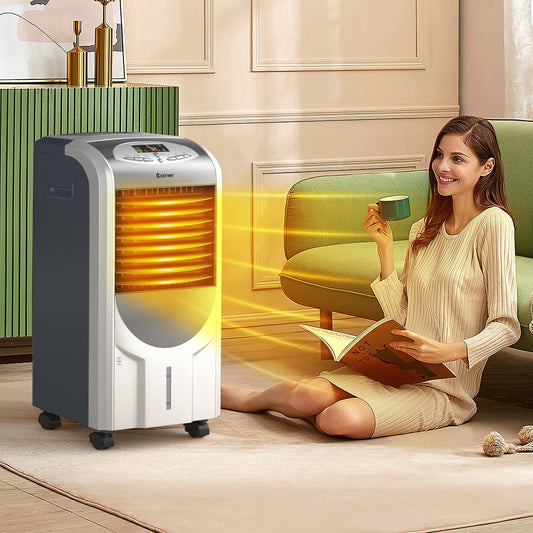 Portable Air Cooler Fan With Heater And Humidifier, Gray Air Coolers Gray at Gallery Canada