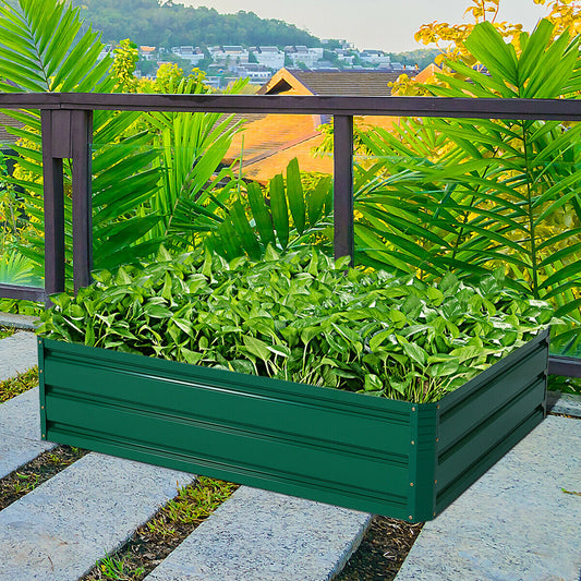 40 Inch x 32 Inch Raised Garden Bed, For Vegetable Flower Planting, Dark Green Raised Garden Beds Dark Green at Gallery Canada