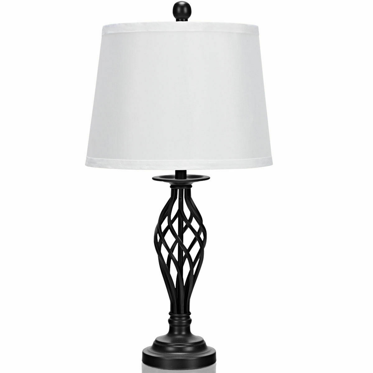 3 Piece Lamp Set, 2 Table Lamps 1 Floor Lamp, Fabric Shades, White Table & Floor Lamps at Gallery Canada