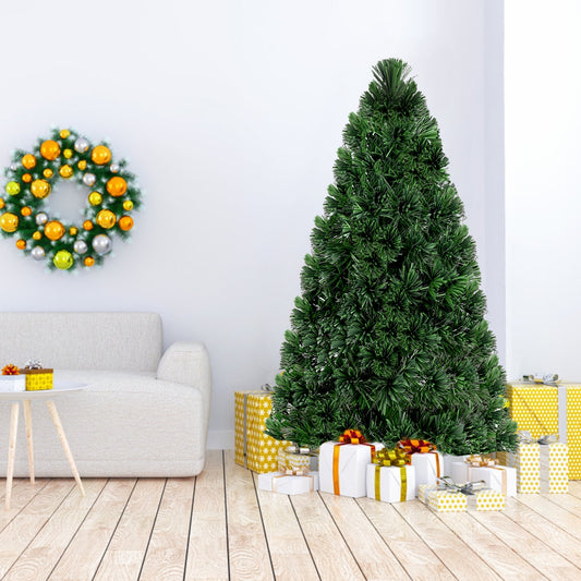 Pre-Lit Fiber Optic PVC Christmas Tree, 5 ft, Green Christmas Tree Green at Gallery Canada