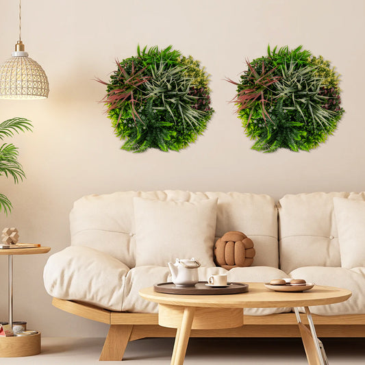 2 Pack Square Framed Artificial Foliage Wall Art, Green Faux Plants Green at Gallery Canada