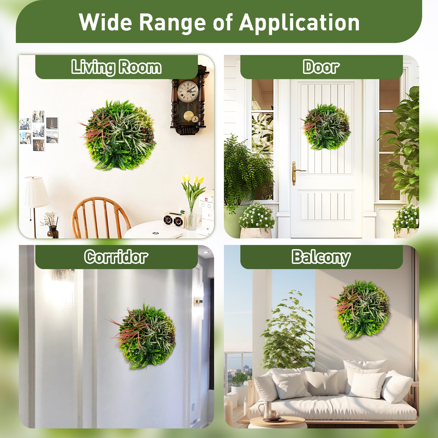 2 Pack Square Framed Artificial Foliage Wall Art, Green Faux Plants at Gallery Canada