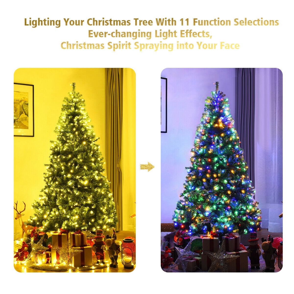 Artificial Hinged Christmas Tree, 7 ft, Green Christmas Tree at Gallery Canada