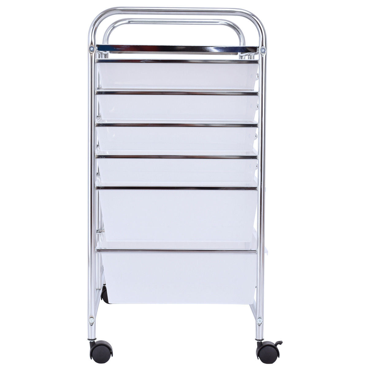 12 Drawer Rolling Cart Organizer, White