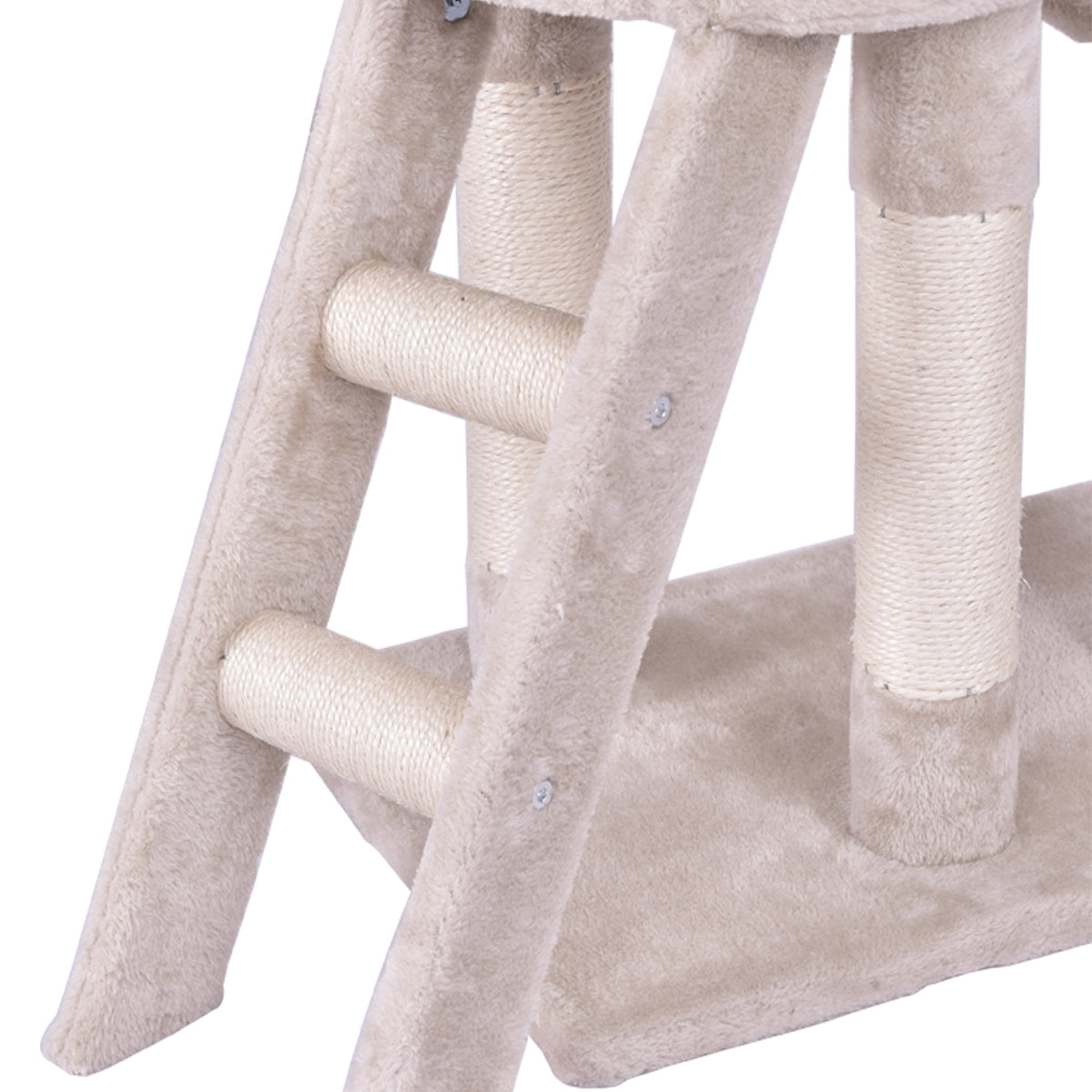 56 Inch Condo Scratching Posts Ladder Cat Play Tree, Beige Cat Trees Condos & Scratchers at Gallery Canada