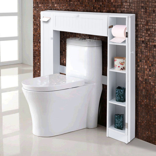 Wooden Over The Toilet Storage Cabinet, White Bathroom Etagere White at Gallery Canada