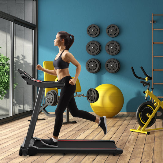 2.25HP Electric Treadmill With Speaker, APP Control, Red Treadmills Red at Gallery Canada
