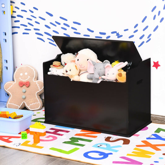Kids Toy Wooden Flip-top Storage Box Chest Bench with Cushion Hinge, Brown Kids Storage Brown at Gallery Canada