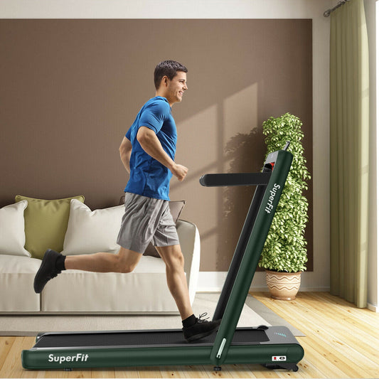 4.75HP 2 In 1 Folding Treadmill, Remote APP Control, Green Treadmills Green at Gallery Canada