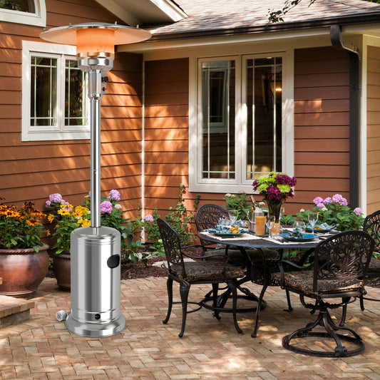 Garden Propane Standing LP Gas Steel Accessories Heater, Silver Patio Heaters Silver at Gallery Canada