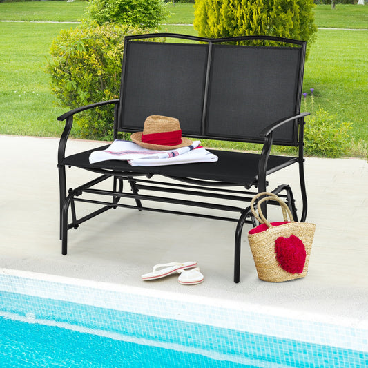 Iron Patio Rocking Chair, Black Patio Rocking Chairs & Gliders Black at Gallery Canada