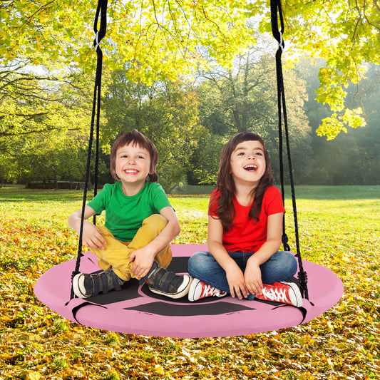 40 Inch Kids Hanging Chair, Detachable Swing Tent Set, Pink