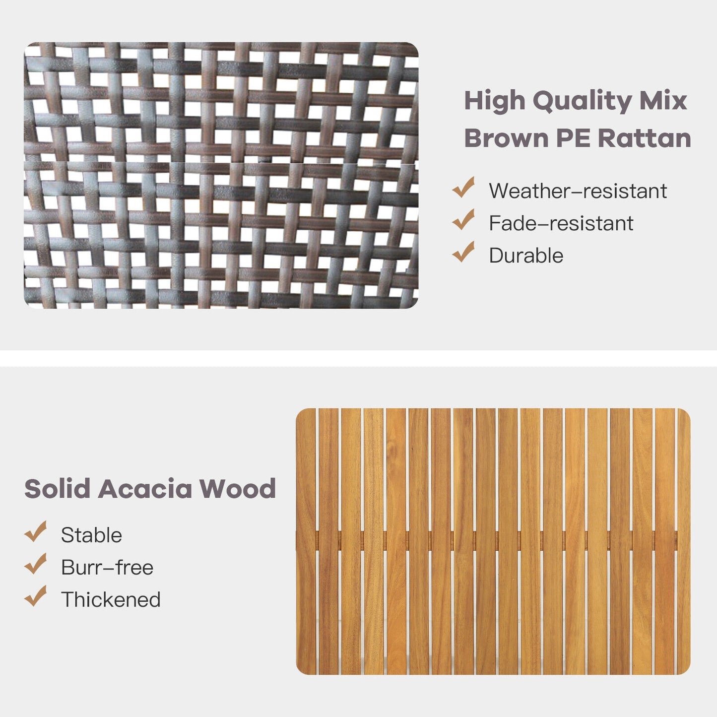 4 Piece Patio Rattan Furniture Set, Removable Cushions, Gray Patio Conversation Sets at Gallery Canada