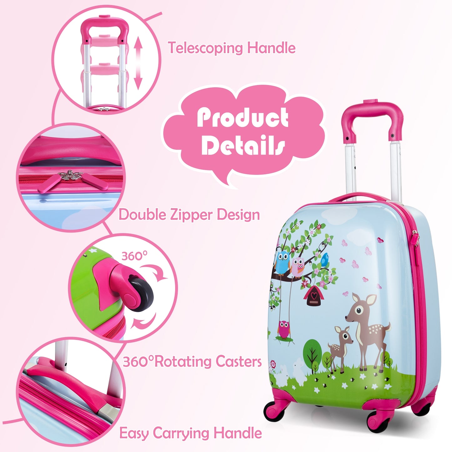 Kids Suitcase Backpack Luggage Set, 2 Pieces, Blue Kids Luggage at Gallery Canada