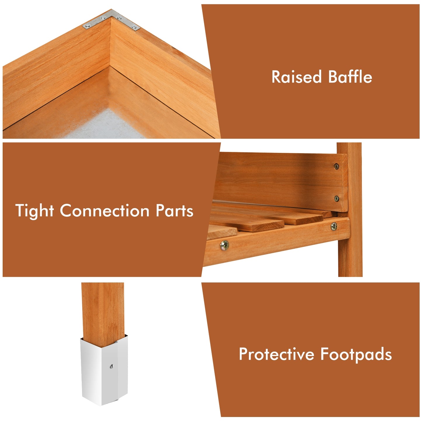 Garden Wooden Potting Bench Work Station with Hook, Brown Potting Benches & Tables at Gallery Canada