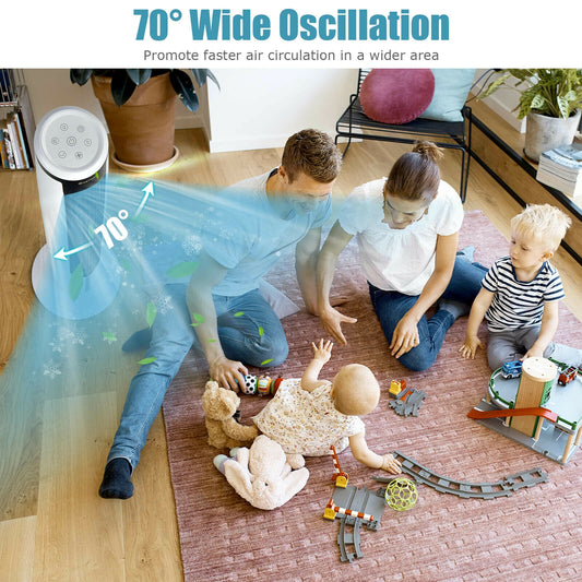 41 Inches Evaporative Air Cooler with 3 Modes and 3 Speeds, White Air Coolers White at Gallery Canada