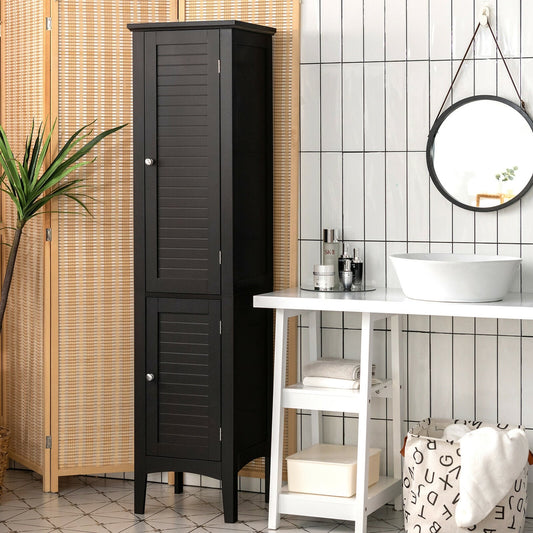 Freestanding Storage Cabinet, Black Floor Cabinets Black at Gallery Canada