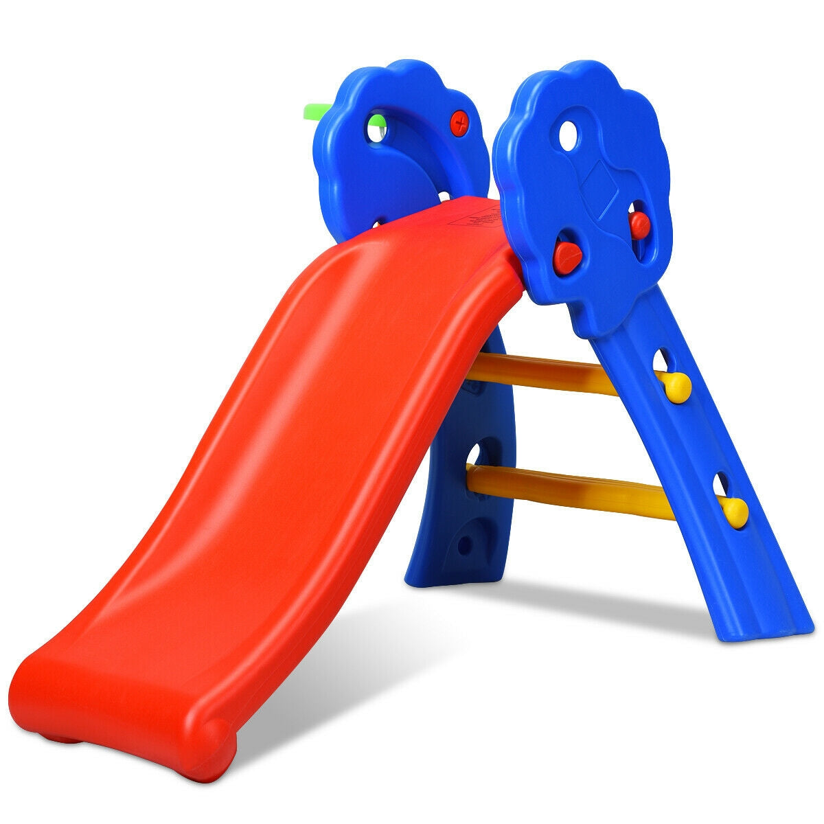 2 Step Kids Plastic Folding Slide With Basketball Hoop, Multicolor Climbers & Slides at Gallery Canada