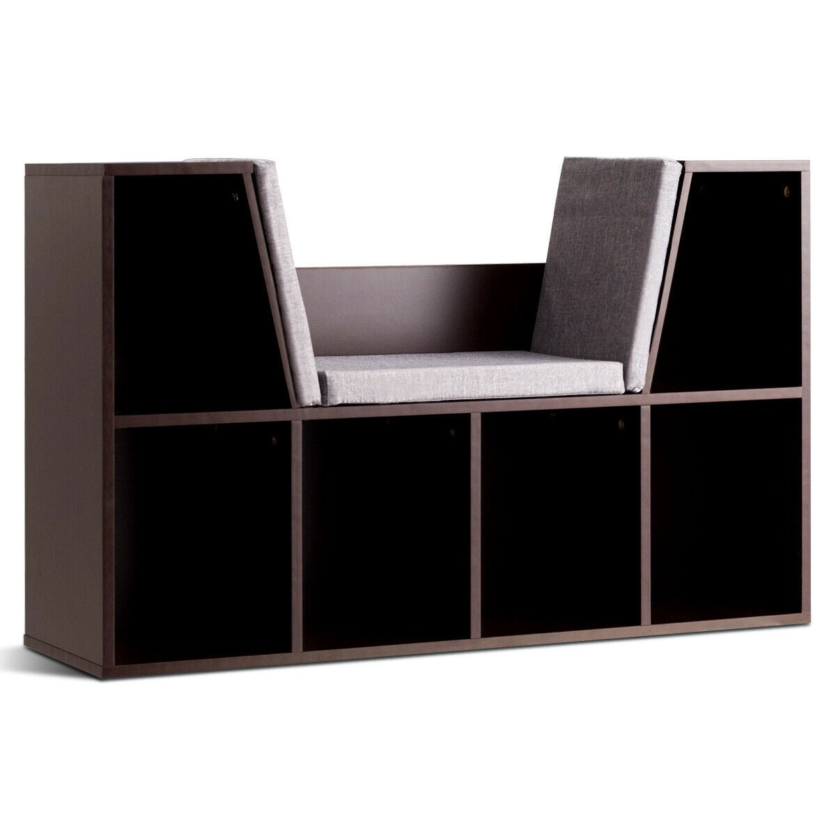 6-Cubby Kid Storage Bookcase, Cushioned Reading Nook, Brown Kids Storage at Gallery Canada