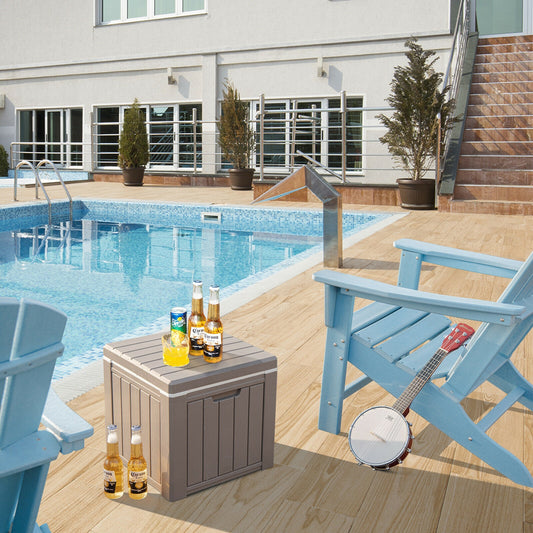 10 Gallon Storage Cooler for Picnic and Outdoor Activities, Brown Coolers Brown at Gallery Canada