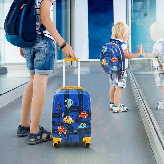 Kids Luggage Set, 2 Pieces, With Backpack And Suitcase, Blue Kids Luggage Blue at Gallery Canada