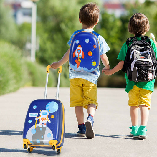 Kids Lightweight Luggage Set, Backpack And Suitcase, Blue Kids Luggage Blue at Gallery Canada