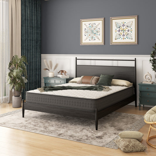 8 Inch Memory Foam Mattress, Medium Firm, Queen Size, White Mattresses White at Gallery Canada